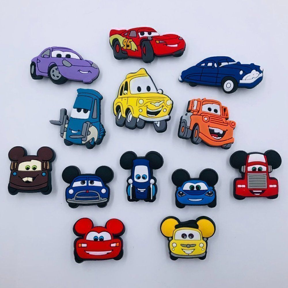 13pc Cars Shoe Charms - Multiple Characters, Croc Accessories Animated